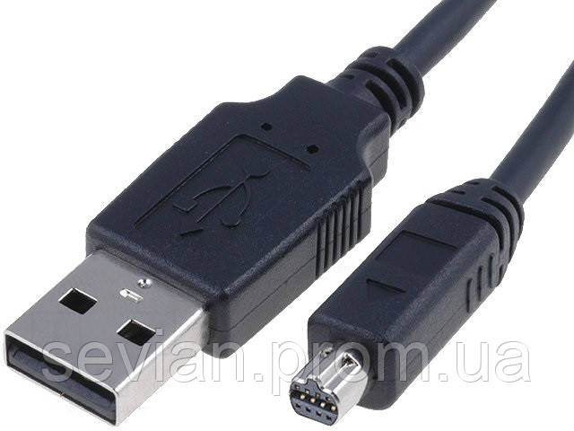 Кабель пристроїв USB2.0 A-mini 8p M/M Delock (70.08.2218) 1.5m Nikon UC-E1 D=3.5mm Ferrite