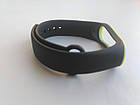 Ремінець Xiaomi Mi Band 4 / 3 MiJobs силіконовий з рамкою Чорний / Зелений 1644P, фото 9