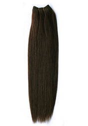 Волосся на тресі 50 см. Колір #02 Темно-коричневий
