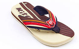 В'єтнамки для хлопчиків KITO ETGC9275-D.BROWN-MIX (EVA, р-р RUS-32-35, коричневий-бежевий)