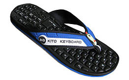 В'єтнамки підліткові KITO KWE708-D.BLUE-BLACK (EVA, р-р RUS-36-39)