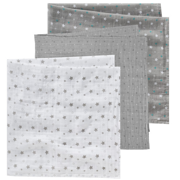 Муслінові пелюшки для новонароджених (3 шт.) 80 х 80 см, фото 1