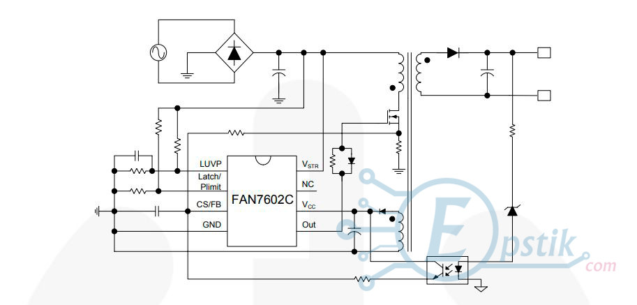 FAN7602C, контролер ШІМ харчування, SOP8