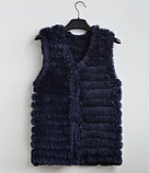 Хутряний жилет із хутра кролика 46-48р сірий, фото 2