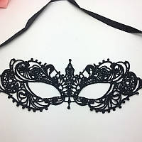 Маска мереживна, карнавальна чорна 17