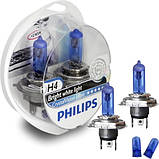 Автомобільні галогенові лампи "PHILIPS" (H4) (Crystal Vision) (4300 K)+2W5W, фото 3
