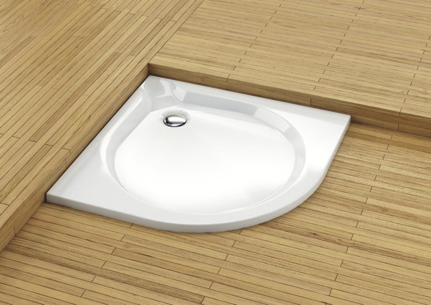 Напівкруглий душовий піддон Aquatorm Delta супердрібний 80х80