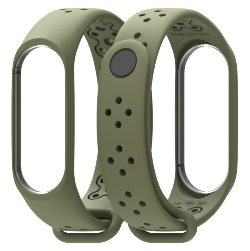 Ремінець Xiaomi Mi Band 4 / 3 MiJobs Sport Light силіконовий Хакі 1703P
