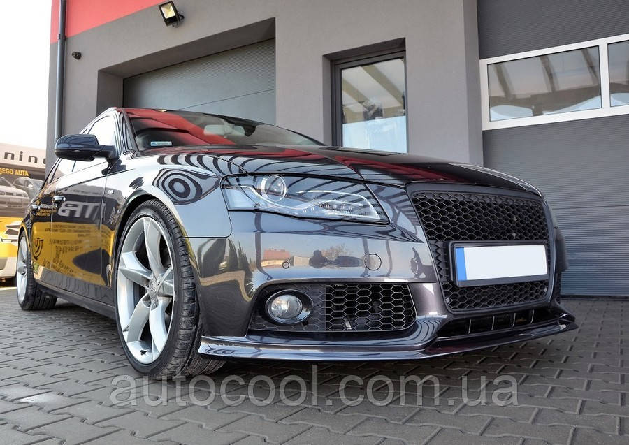 Дифузор переднього бампера Audi A4 B8 2007-2012 г. дорестайлінг