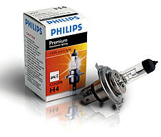 Автомобільна галогенова лампа "PHILIPS" (H4) (Premium) (+30%)