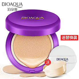 Кушон BIOAQUA Water Glowing Air Cushion Cream Foundation (15+15г)