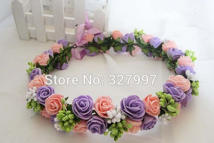 Примеры веночков на голову, которые можно изготовить с использованием материалов представленных в нашем магазине