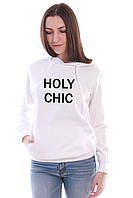 Тепла жіноча біла худі HOLY CHIC, фото 2