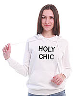 Тепла жіноча біла худі HOLY CHIC, фото 3
