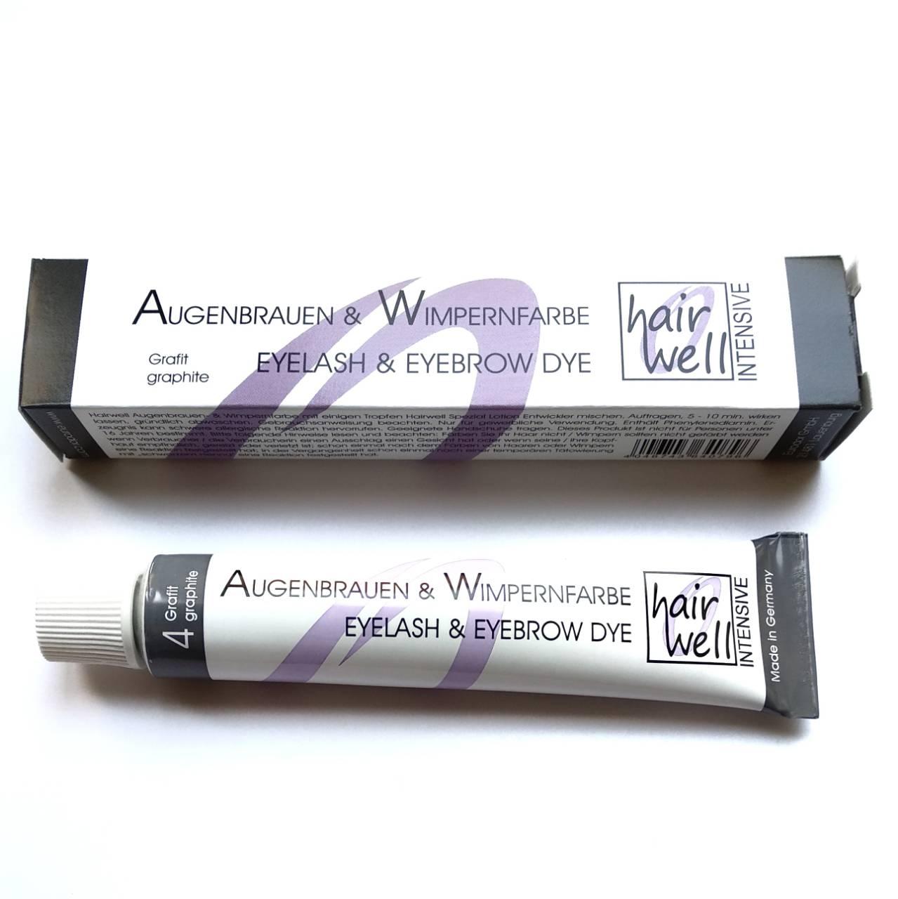 Фарба для вій і брів Hair Well №4 graphite (графіт), 20 мл