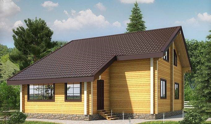 Дерев'яний будинок з профільованого клеєного бруса 12х9 м