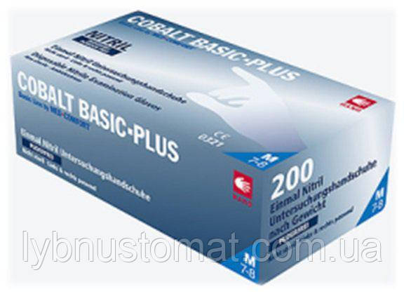 COBALT BASIC-PLUS Рукавички нітрилові без пудри 200 шт. (100 пар) фіолет. розмір M AMPri Німеччина