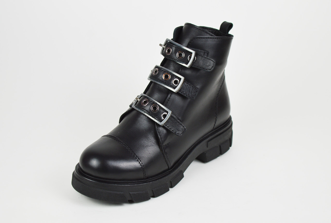 Черевики демісезонні з трьома ремінцями DaCoTa 30205 36 Чорні