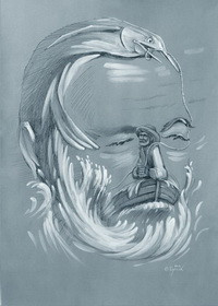 Листівка "Старий і велика рибина"