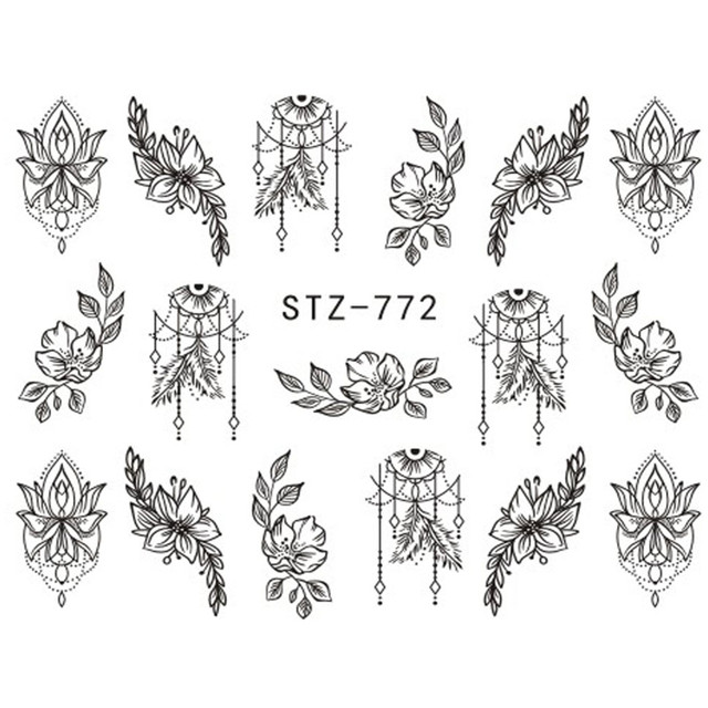 Купити Наклейки для Нігтів Водні Чорні Серія STZ 000, Слайдери для нігтів, Фото Дизайн для Манікюру, nail art (нейл-арт), Слайдер Дизайн, фото наклейки для швидкого красивого дизайну нігтів, за оптовими цінами, замовити та купити дешево оптом, дрібним оптом через інтернет магазин https://opt21.com з доставкою по всій Україні від Компанії Маргарита місто Дніпро