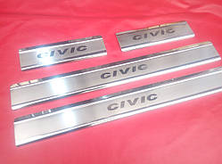 Накладки на пороги Honda Civic 2006-2011 седан