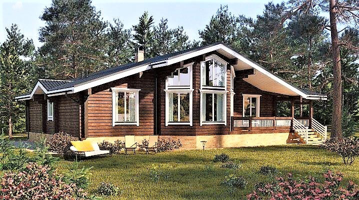 Дерев'яний будинок з профільованого клеєного бруса 17х12 м