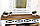 Стіл-консоль ДРЕВОДЕЛЯ "Прованс" з ящиками 77х105х40см (060623), фото 8