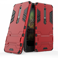 Чохол Nokia 6.1 / Nokia 6 New 2018 Hybrid Armored Case червоний