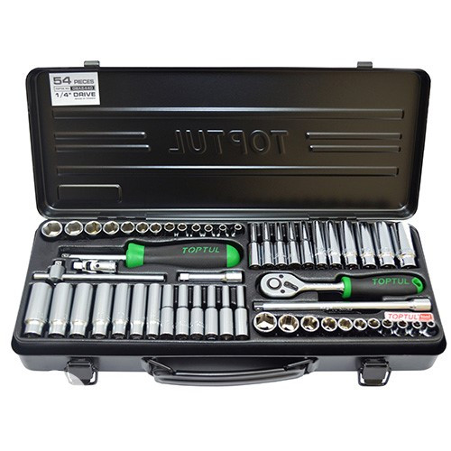 Набір інструменту 1/4" 54ед. (дюйм+метр.) TOPTUL GBA5440, фото 1