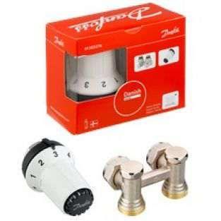 Комплект радіаторний Danfoss RLV-KS H-подібний + RAS-C, 013G5276 кутовий М30*1,5 , фото 1