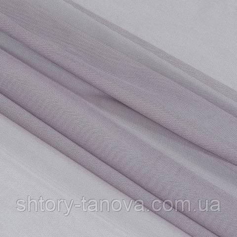 Декоративна тюль з обважнювачем, однотонний, сізо-ліловий, фото 1