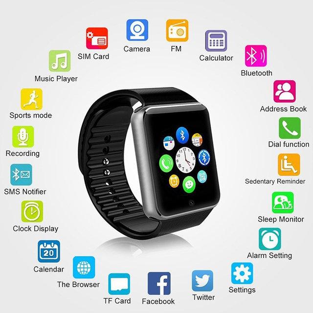 Розумний смартгодинник Smart Watch GT-08 чорний