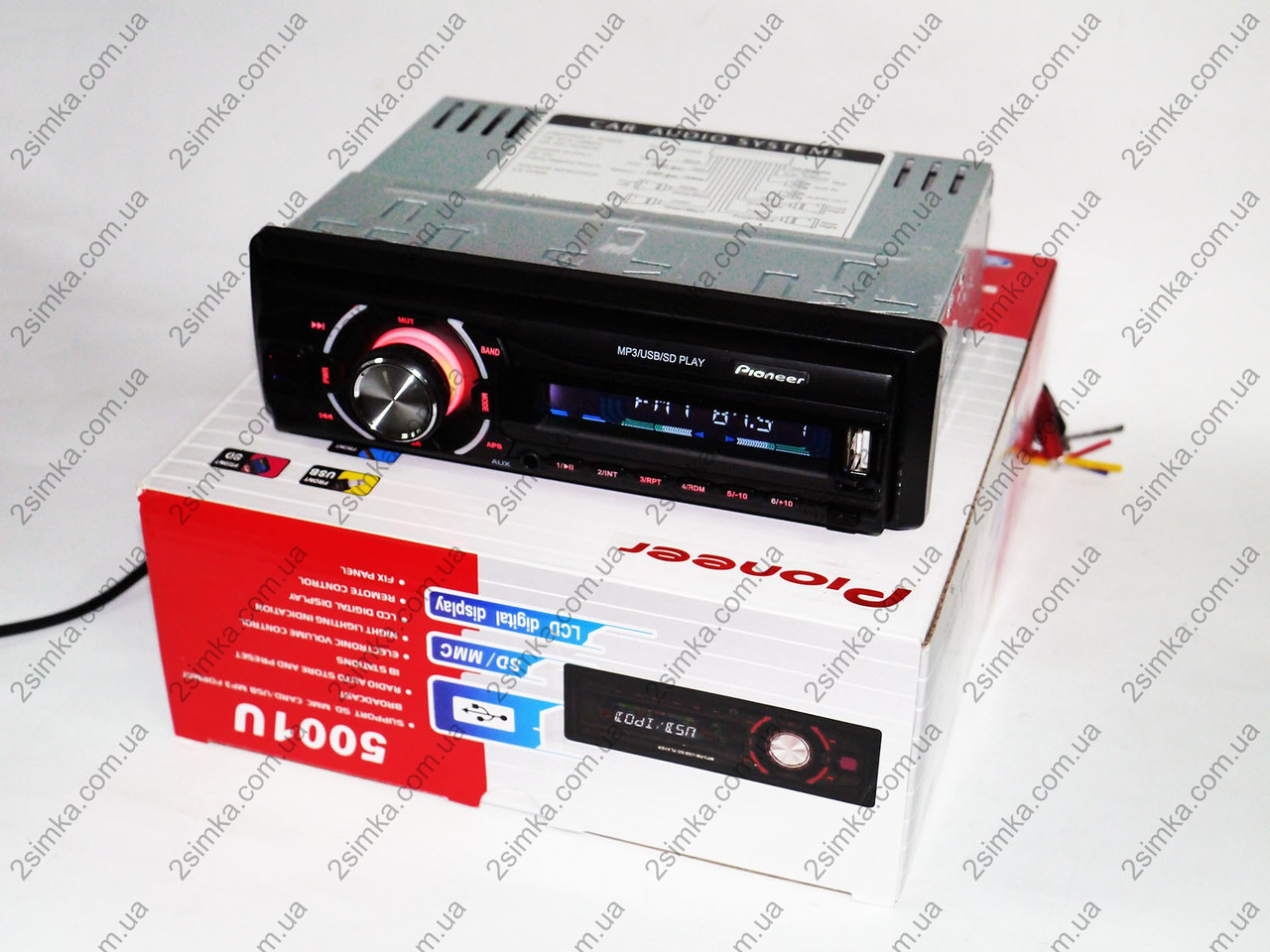 Автомагнітола 5001U — USB+SD+FM+AUX