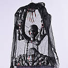 Підвісна декорація з черепами і кістками "Welcome", розмір 40х110 см, Хеллоуїн, фото 6