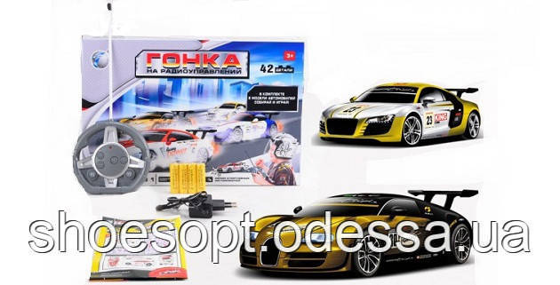 Конструктор Перегони на радіокеруванні, акумулятор, 2 моделі, 42 деталі, світло, звук, фото 1