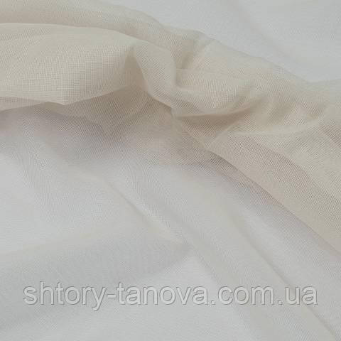 Тюль мікро-сітка з обважнювачем, однотонний, молочно-рожевий, фото 1