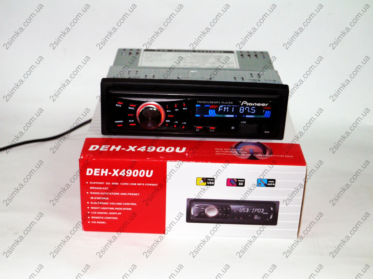 Автомагнітола DEH-X4900U — USB+SD+FM+AUX