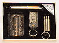 Подарочный набор: ручка+брелок+зажигалка+пепельница