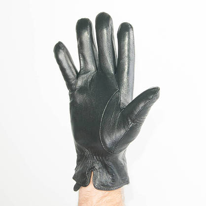 Чоловічі шкіряні рукавички з махрової підкладкою - (арт. M4-1) до 20 см, фото 2