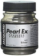 Високоякісні пігменти Перлекс Pearl Ex Перлекс (США, Jacquard) срібло 663, заводська 3г