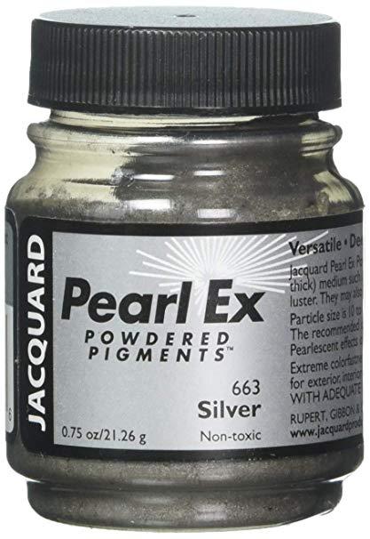 Високоякісні пігменти Перлекс Pearl Ex Перлекс (США, Jacquard) срібло 663, заводська 3г - фото 1 - id-p66250712