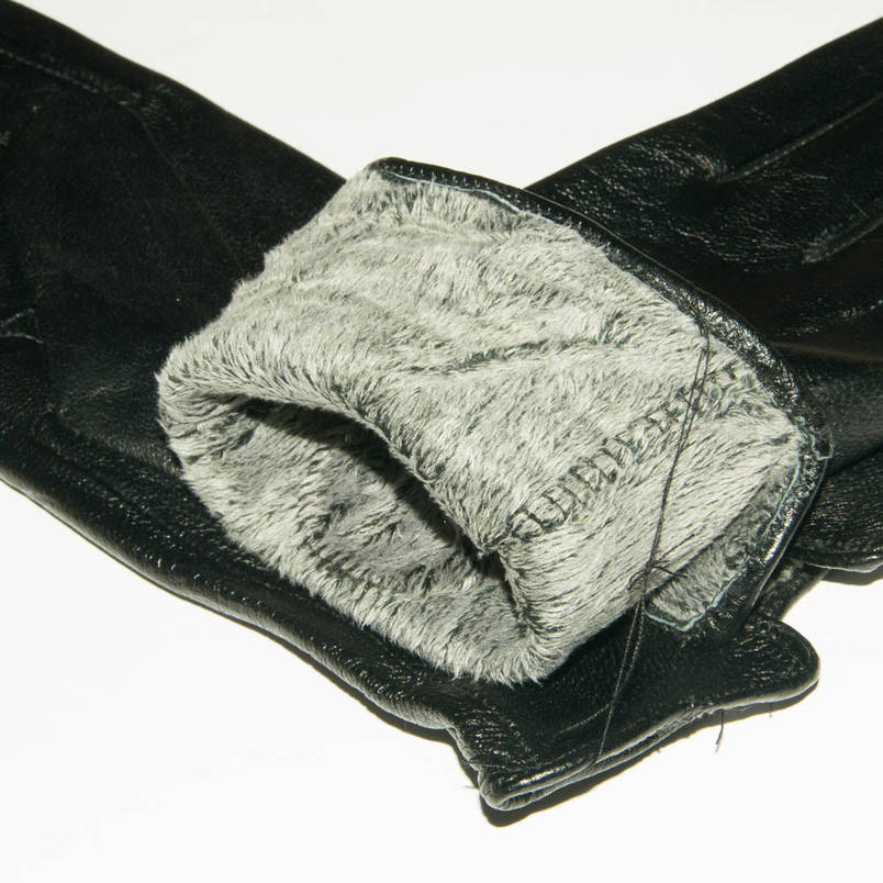 Жіночі шкіряні рукавички на плюше - F29-3, фото 3