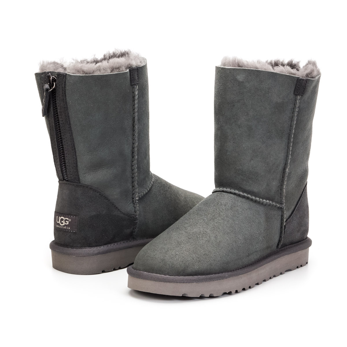 Натуральні жіночі уги UGG Australia Zip Back Grey (змійка ззаду) 36 розміри в наявності.