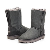 Натуральні жіночі уги UGG Australia Zip Back Grey (змійка ззаду) 36 розміри в наявності.