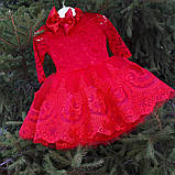 Пишне плаття "Червоне мереживо" ( розмір від 86 до 122), фото 2