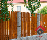 Штахетник металевий Світлий золотий дуб, фото 4