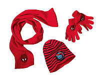 Тройка: Шапка+ шарфик+ перчатки Спайдермен, Микки Маус
