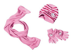 Трійка: Шапка+ шарф+ рукавички Кітті