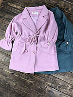 Пальто для девочки (розовое,морская волна)