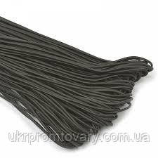 Гумка кругла капелюшна 2,5 мм, чорна виробництво